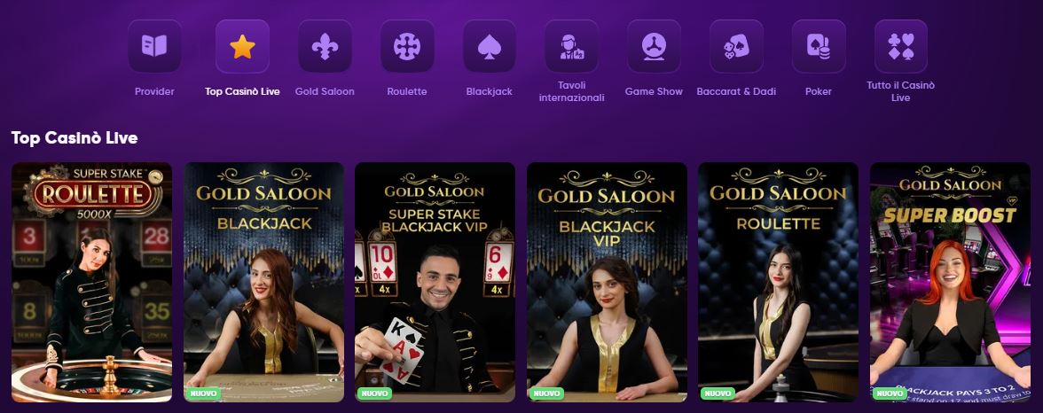 Gioca dal vivo con croupier reali al casinò online